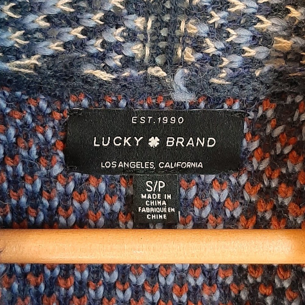 Lucky Brand Wool Blend Long Open Front Cardigan SZ S - Picture 4 of 8
